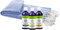 GREENDOOR Hamam Set Sauna-Aufguss Natur 3 x 100ml & Hamam Saunatuch blau, Bio Alkohol & reine natürliche ätherische Öle, Saunatuch Baumwolle 175x90cm, Saunaduft, Sauna Aufguss Geschenke