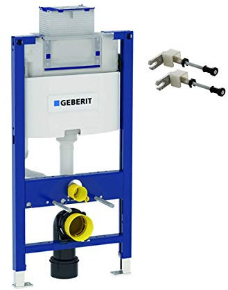 Geberit Duofix 0.98m WC Toilet Frame 12cm Omega Cistern Wall Brackets + WC Bend