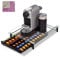 Masthome Tiroir de Rangement pour 60 Capsules Nespresso, Porte Dosette de Café avec Présentoir en Verre, Présentoir Distributeur Tiroir en Maille de Plateau Stockage pour Nespresso
