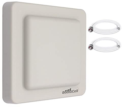 BOOSTCELL BSPRO. Antena 4G/5G LTE MIMO Direccional Exteriores. 700/800/900/1500/1800/2100/2600/3500 MHz. Compatible con routers con Conexiones SMA/TS9/RP-SMA. Cables de Baja pérdida de 5 Metros.