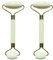 2 Rouleaux de Jade Blanc Massage du Visage - Jade Roller en Pierre 100% Naturelle sans Traitement Chimique - Anti-Age - Réduit les ridules - Stimule la circulation sanguine - Sun & Sia