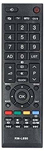 Télécommande de rechange RM-L890 pour TV Toshiba TV universelle