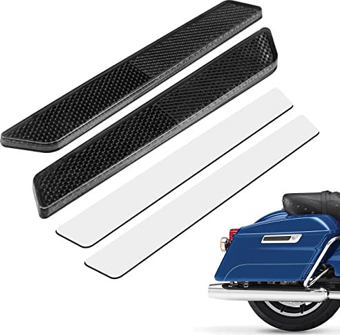 Amazicha Schwarze Reflektoren kompatibel für Harley Street Glide Electra Glide Road Glide Road King Riegelabdeckungen Satteltaschen Seitliche Sichtbarkeit 2014–2022
