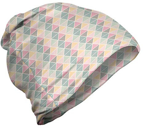 ABAKUHAUS Retro Unisex Beanie, Triangle Zig Zag Crackles, Wandern im Freien, Mehrfarbig