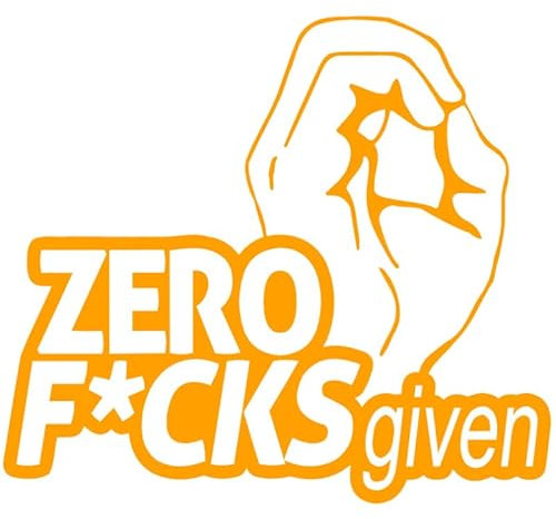 Decus Shop Zero F*CKS Given XL 0015 (orange) // Sticker OEM JDM Style Aufkleber