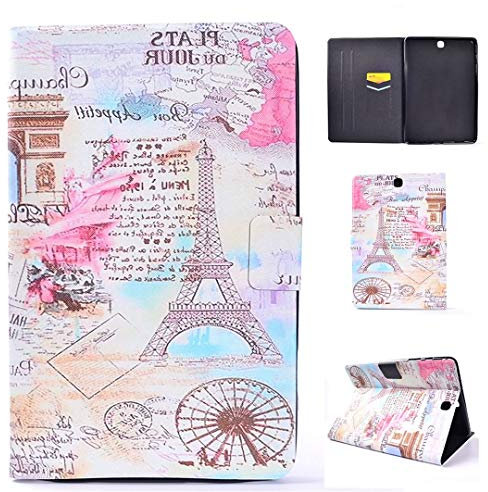 Custodia a portafoglio per Samsung Galaxy Tab A 9.7 SM-T550 T555, in pelle PU, con doppio magnete e scomparti per carte di credito e funzione Sleep/Wake Up (ML-5)