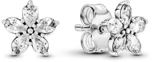 PANDORA Funkelnde Schneeflocke Ohrringe Sterling-Silber 1,8 x 7,5 x 7,5 mm (T/H/B)