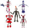 Zhongkaihua Set mit 5/6/8 Stück Five Nights Game Toys Action Figur Puppen mit Lichtern FNAF Ornamente Schlüsselanhänger Building Blocks Weihnachtsgeschenke für Kinder