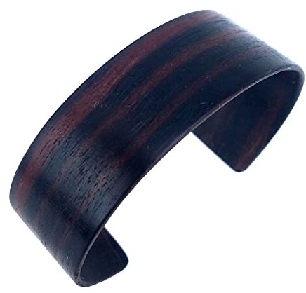 Armreifen/Armspange aus Holz - dem Edelholz: Makkaser -Ebenholz