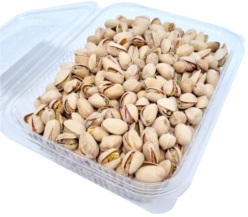 Roasted Salted Pistachios 700g tub - Premium Quality Pistachio Nuts Snack in reusable tub. Salted in-Shell Pistachios