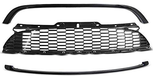 Griglia anteriore compatibile con Mini Cooper S/Jcw 2006 2007 2008 2009 2010 2011 2012 2013 2014 R56/57/55 R55 R56 R57 Griglia centrale anteriore Sport GV-189 Griglia Sport Nero lucido