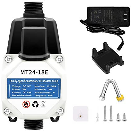ZTBH Power Water Pumps Connector Housing Booster Pump Kit, 24V 75W Pressure Water For Kitchen Sink Shower Head Outside Tap Booster Pump Water Pumps & Accessories