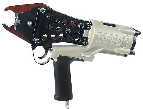 Woodpecker #C130L 11 Gauge Pneumatic Heavy Duty C-Ring Plier 1-3/4-Inch Crown Fencing Tool Hog Ring Plier Hog Ring Gun 13-14mm Closure Diameter C Ring Stapler for Gabion, Wire Cages, Mattress