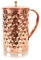 Kupferkrug Wasserkrug Kupfer für Ayurveda-Heilung ohne Innenauskleidung Krug Gefäß Ayurveda Krug für Trinkwasser, Moscow Mule, Cocktail 1,5L (Diamantkrug)