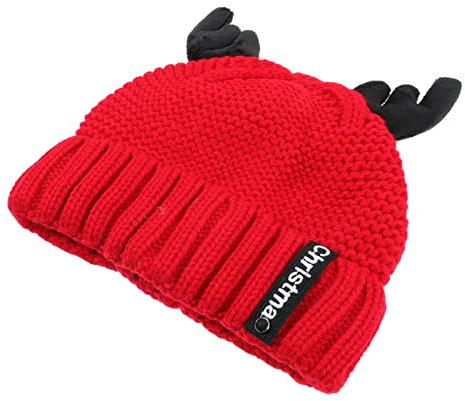 Gadpiparty Nikolausmütze Winterliche Strickmütze Weihnachtsstrickmütze Niedlich Rentier H?keln Strickmütze Warme Mütze Mütze für Kinder Erwachsene Baby-Mütze Baby-Strickmütze