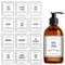 wasserdichte Flasche Etikette Aufkleber Seifenspender Aufkleber für Badezimmer Lotion Shampoo Flasche 9.5x8cm 24 Stück Weiß