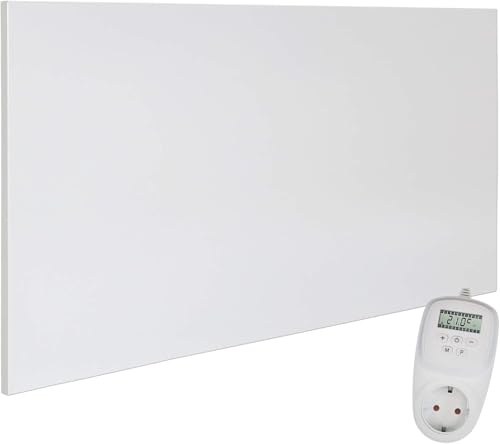VIESTA® Infrarot Wandheizung mit Thermostat [FERNBEDIENUNG + WIFI STEUERUNG] – Infrarotheizung Wandmontage Heizkörper – Carbon Crystal Infrarot Paneel App steuerbar – (Modell TH12 WIFI - 700W)