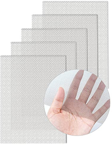 5 Pack Wire Mesh Screen 13.4'' x 9.5'' for Air Vent, 24cm x 34cm, 20 Mesh, 1mm Hole, 304 Stainless Steel Wire Mesh to Prevent Mice, Wasps, Bugs, Rodents, Mosquitoes, Spiders, Squirrels, Easy to Cut