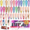 20 Couleurs Vernis Semi Permanent Liner, 7ml Or Argent rouge vert French Manucure uv Couleur Gel Paillettes, Gel Polish pour la Peinture au Trait, Vernis à Ongles Pour Nail Art Ongles