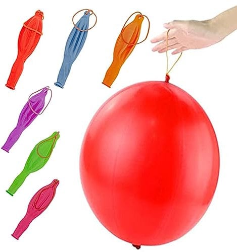 ZHIYE 6PCS Large Punch Balloons for Kids, 14 Heavy Duty Strong Punching Balloons Party Bag Fillers Ideal for Party Games Indoor or Outdoor Fun
