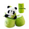 TROYSINC Peluche panda en bambou de 25 cm - Avec sac en bambou - Cadeau pour enfants - Panda 2 en 1 dans des tubes de bambou