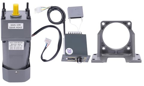Motore AC 220 V 250 W con velocità regolabile, con regolatore di trasmissione e supporto per linee di montaggio industriali, dispositivi intelligenti (10 K)