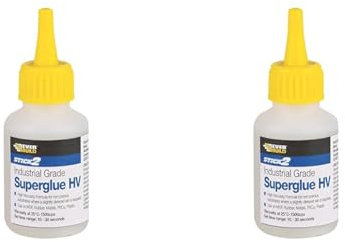 Everbuild HV20 Stick 2 Industrial Grade High Viscosity Superglue, Clear, 20 g (Pack of 2)
