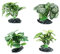 Auvotuis Lot de 4 plantes douces pour aquarium - 10,2 cm - Plantes artificielles en plastique soie pour décoration d'aquarium - Vert