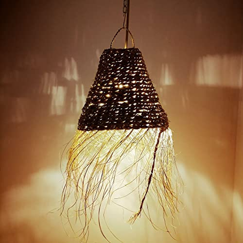 Generico MU2403211016 Lustre En Paille Naturelle Suspension Maroc à La Main Decor 2403211016
