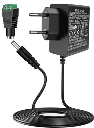 12V 2A Netzteil, AGOTD 24W Transformator AC 220-240V zu DC 12Volt Trafo, 12 Volt DC Power Supply für LED Streifen CCTV Kamera Radio Gehäuse Lüfter Router