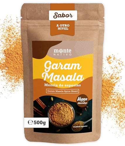 Garam Masala Gewürz Monte Nativo (500g) - Indische Gewürze - Garam Masala Gewürzmischung - Schonend getrocknete und aromatische Gewürze ideal zum Kochen und Würzen - Intesives Aroma und Geschmack