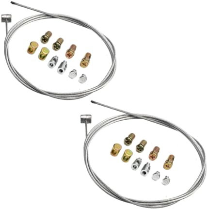 ECHAALY, Cable de Embrague Universal, cable de freno, Cable de Embrague de Motocicleta 1,4 mm [2 Cables x8 tuercas ]