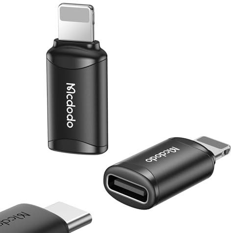 McDodo USB C auf Lightning Adapter 2 Stück - iPhone Adapter mit PD Schnellladung und Datensynchronisierung - Kompatibel mit Lightning