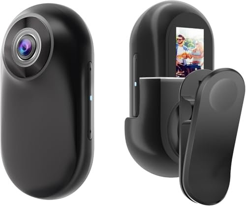 OBEST 1080P Body Camera, Mini Action Camera Magnetic Pocket Thumb Camera, Mini Action Cam, Wide Angle 150° DV Helmet Cam for Outdoor Sports Cam with Screen for Traveling, Pet Walking