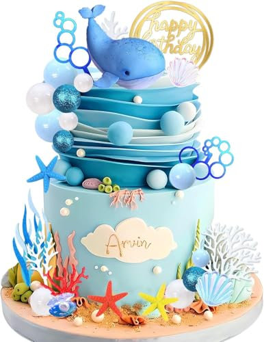 Roaring Good Time Luxus Unter dem Meer Tortenaufleger Unter dem Meer Tortendekorationen Ozean Tortendekoration Meerjungfrau Tortendekorationen BabyShower Tortenaufleger