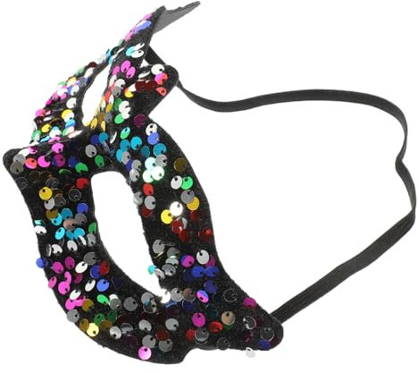 WATIIFUFU Spitze Maske Mit Pailletten Paillettenmasken-maskerade Kostümball Maskerade-party-maske Clown-maske Tragbare Maskerademaske Venezianische Narrenmaske Kostüm Maske Colorful Pvc