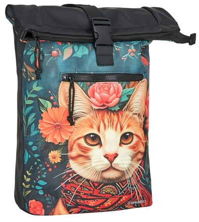 New Rebels Mart Art - New York Catface 21L Rucksack Rolltop wasserabweisend Laptop 15,6“