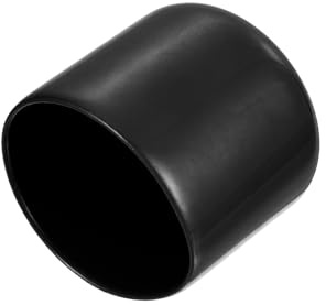 QUARKZMAN 4 Stück Gummi Endkappen 33mm ID Gummikappen, Rohrstopfen Rund Pfostenkappe Zaunpfosten Stuhlbeinkappen Fußkappen Verschlusskappe Gleiter für Tischbeine Möbelfüße, Schwarz