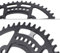 Accesorios de bicicleta Platos de aluminio en tamaños de 44 y 52 dientes para un mejor rendimiento (46T)