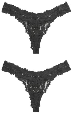 NEXT Damen 2er-Pack Comfort Spitzenslips, Tanga