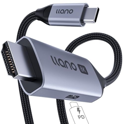 llano USB-C to HDMI 2.1 Cable 8K PD 100W Fast Charging (1.5M)
