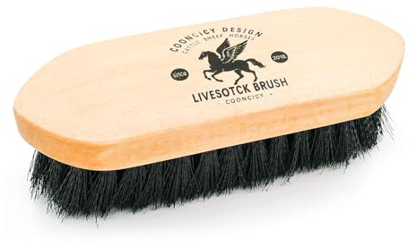 Cooncicy Medium Livestock Brush for Goat, Cattle, Cow - Horse Brushes for Grooming - Premium Horse Brush for Show, Goat Supplies