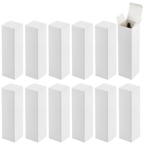 PH PandaHall 30pcs 2x2x7 Kraft Paperboard Gift Box, Essential Oil Packing Box Small Paper Packing Boxes Packaging Cases Gift Wrapping Boxes for Glass Dropper, Diffuser Bottles, White