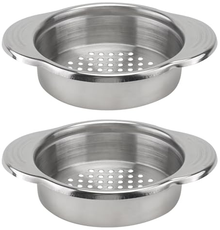 Gadpiparty Lot de 2 passoires à conserves : égouttoir à huile en acier inoxydable, presse-boîtes de thon, passoire pour aliments de cuisine, pour conserves de thon, légumes, haricots
