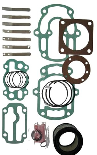 EQ101 AIR COMPRESSOR REBUILD KIT W/VALVE ASSEMBLIES - for EMGLO 610-1128 Air Compressors Blowers Hydraulics, Pneumatics, Pumps Plumbing - Compressors piston ring kit
