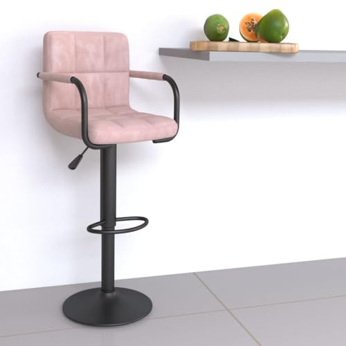 Solivagant Tabouret de Bar Rose Velours,(8.5 KG)