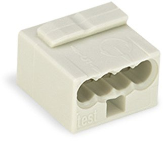 WAGO 243 XXX Micro Clamp Mini WAGO – DISTRIBUTION BOARD CLIPS Clamp, 50 Stück 4-fach, light grey, 50