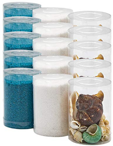 Dekovita Deko-Sand inkl. Muscheln 2kg Farbsand Set Streusand 1-4mm Streugranulat Sand-Granulat Weiß Türkis