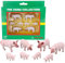 Toyland® Packung mit 8 großen weißen Schweinen und Ferkeln im Maßstab 1:32 Tierfiguren - The Farm Collection - Sammlerfiguren