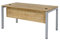 furni24 Schreibtisch Tetra fürs Arbeitszimmer und Home Office - Großer laminierter Computertisch aus Holz, einfache Montage (160 x 80 x 75 cm, Eiche)